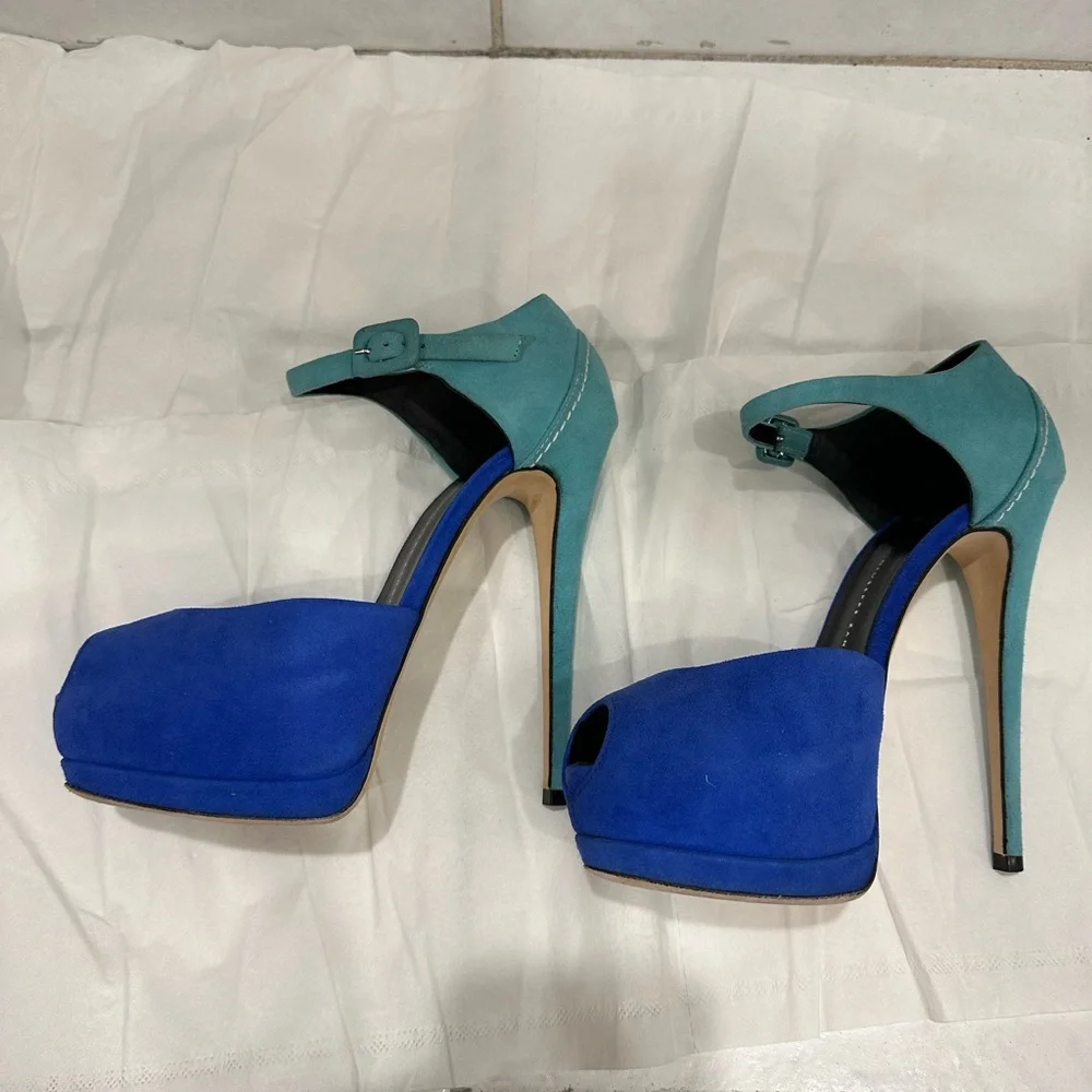 Giuseppe zanotti sharon blue platform sz 6 - Picture 13 of 16